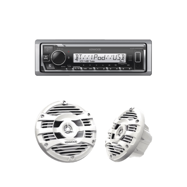 Kit de estéreo con Bluetooth KMR-M332BT | más Par de bocinas KFC-1653MRW