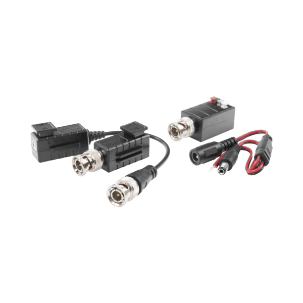Kit de TRANSCEPTORES DE VIDEO DE LARGO ALCANCE / 320 Metros / Resolución 720P y 1080P / Cat 5e/6 / Compatible con cámaras HD-TVI/CVI/AHD/CVBS / Alimente solo el Receptor / Protección Interconstruida contra sobretensión.