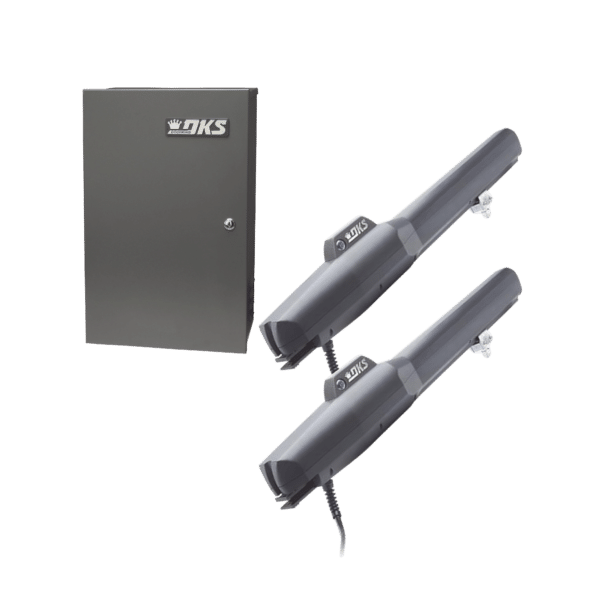 Kit de Operadores Abatibles 6006 de Doorking / Para Puertas de Hasta 5.5 Metros  / Soporta Respaldo de Baterias