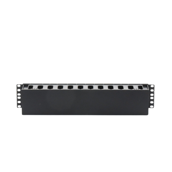 Organizador de Cables Horizontal de 2U para Rack de 19", Fabricado en Polímero Resistente a Deformaciones y Rayones