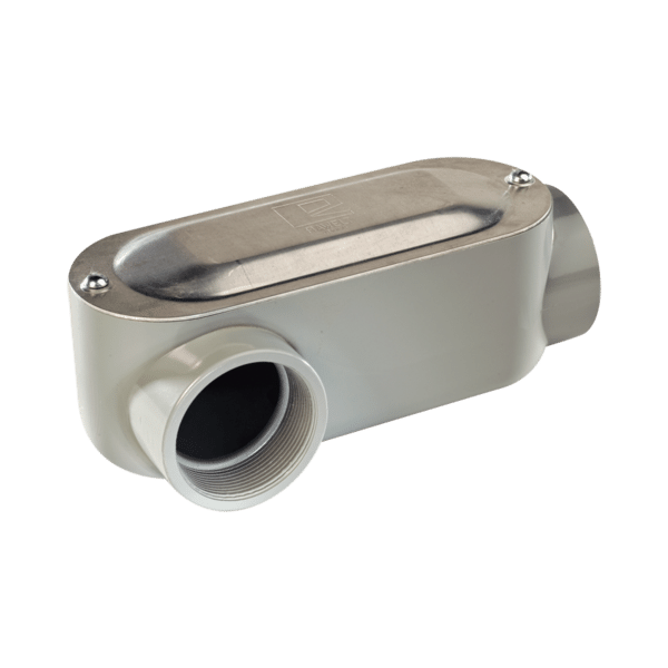 Caja Oval Roscada tipo LR de 1/2" (12.7 mm) / Incluye tapa y tornillos.