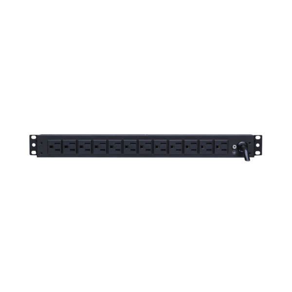 PDU Básico Para Distribución de Energía, Con 12 Tomas NEMA 5-15R Traseras, 1UR, 15 Amp, 120 Vca
