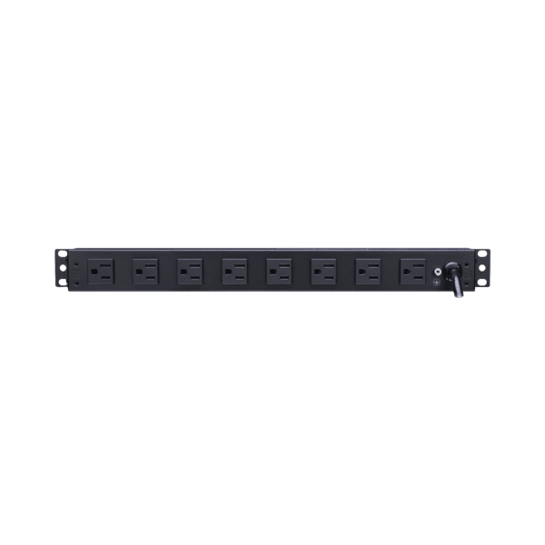 PDU Básico Para Distribución de Energía, Con 8 Tomas NEMA 5-15R Traseras, 1UR, 15 Amp, 120 Vca