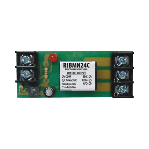 Relevador SPDT para montaje en track de 2.75 pulgadas , 24 VAC/DC de 15 A