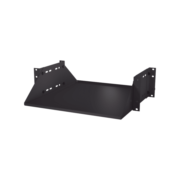 Charola para Soportar Equipos en Rack de 19 in, Doble Fijación, Color Negro, 3U