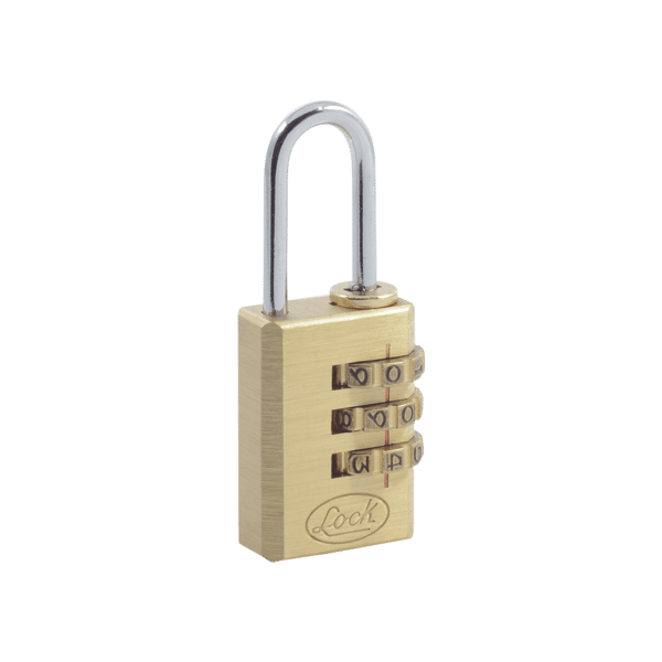 Candado de Latón de Combinación Maletero Programable/ Medida 20 mm / Nivel de seguridad 3 / Discos Programables.