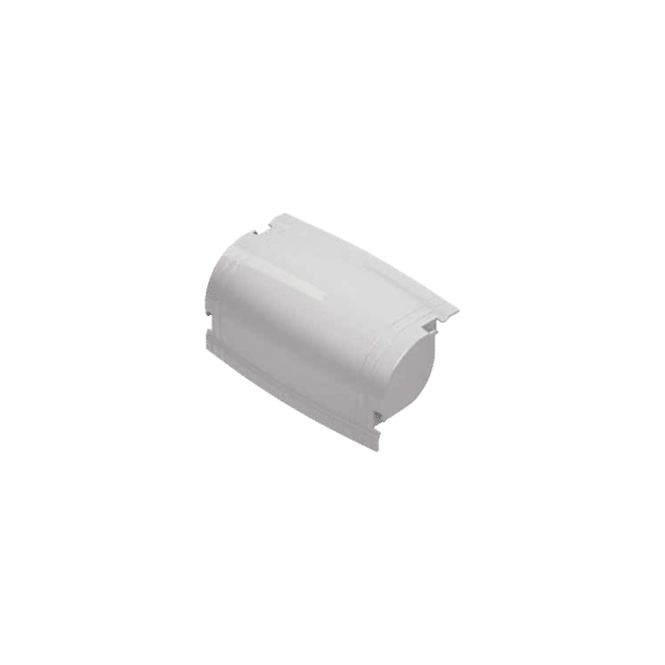 Mini curva vertical externa color blanco para canaleta THR40