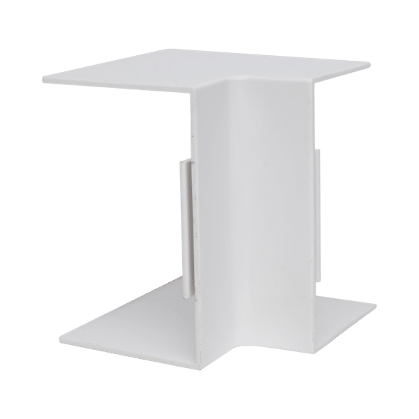Esquinero Interior Color Blanco de PVC Auto Axtinguible, Para Canaleta TMK-4577 (5520-02001)