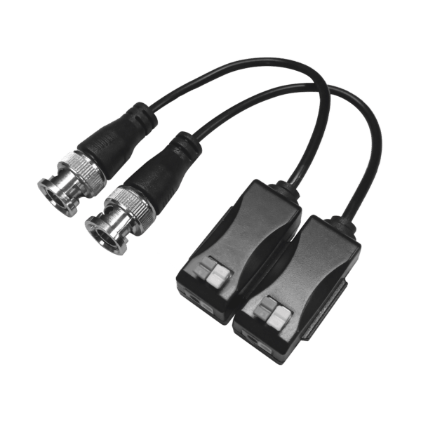 Kit de Transceptores (Baluns) con Terminal PUSH SUPERIOR PIG TAIL en ambos conectores, Resolución 4K , Cable flexible COAXIAL Blindado / COAXITRON / AUDIO POR COAXITRON  /Conector 100% COBRE /  Calidad PREMIUM
