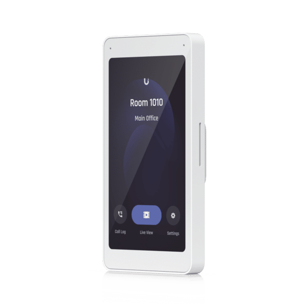 UniFi Intercom Viewer, monitor que se vincula a UA-INTERCOM, para visualizar y aperturar, pantalla táctil de 5", energizado por POE, montaje en pared