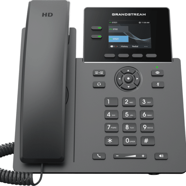 TELÉFONO IP GRADO OPERADOR DE 2 LÍNEAS / GRP2610 / APROVISIONAMIENTO SIN INTERVENCIÓN / 8 BOTONES VIRTUALES MULTIUSO / PANTALLA LCD A COLOR / SEGURIDAD CARRIER-GRADE / AUDIO HD / CONFERENCIA DE AUDIO 5 VÍAS / COMPATIBLE CON GDM