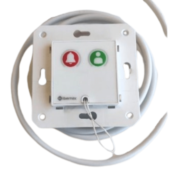 Módulo Asistencial de Empotrar IP67 / Material ABS Antimicrobiano / Botón Cancelación / Indicador Luminoso de Alarma y Presencia / RS485 / Compatible Cajas Europeas y Americanas